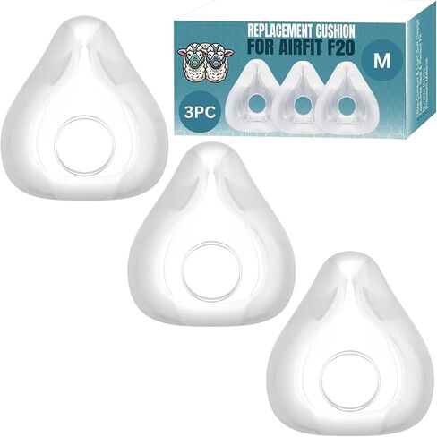 Replacement Cushion Compatible with F20 AirFit AirTouch CPAP Mask, Premium and Snug Fit, Soft and Durable Material, Covers Nose and Mouth (Medium - 3 Pack) in Saudi Arabia