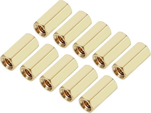 yokive 10 pcs النحاس السداسي الفاصل المستقيم ، فاصل مواجهة مع خيط أنثى | إصلاح اللوحة الأم ، رائعة لصناعات الإلكترونيات (M3 × 5 × 45 مم) in Saudi Arabia