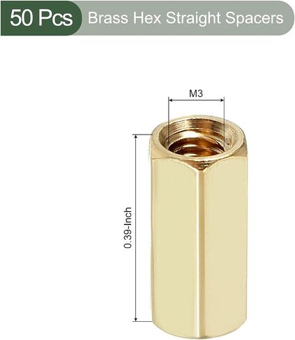yokive 10 pcs النحاس السداسي الفاصل المستقيم ، فاصل مواجهة مع خيط أنثى | إصلاح اللوحة الأم ، رائعة لصناعات الإلكترونيات (M3 × 5 × 45 مم) in Saudi Arabia