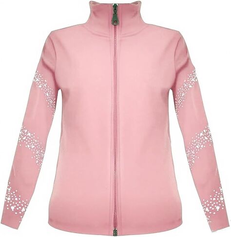 LIUHUO Girls Figure Skating Training Suit Jacket - Elegant Ventilate Practice Top in Saudi Arabia
