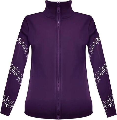 LIUHUO Girls Figure Skating Training Suit Jacket - Elegant Ventilate Practice Top in Saudi Arabia
