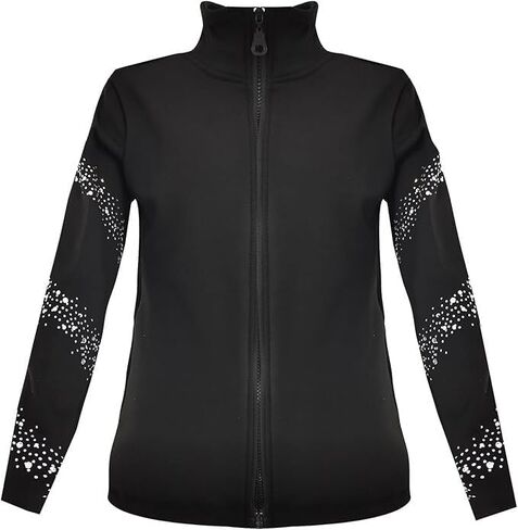 LIUHUO Girls Figure Skating Training Suit Jacket - Elegant Ventilate Practice Top in Saudi Arabia