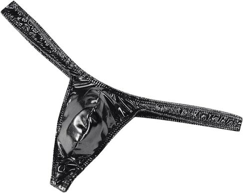 رجال من جلد الزائرين G-string Thongs براءة اختراع ملابس داخلية جلدية داخلية بوريس سراويل طيبة على شكل T in Kuwait