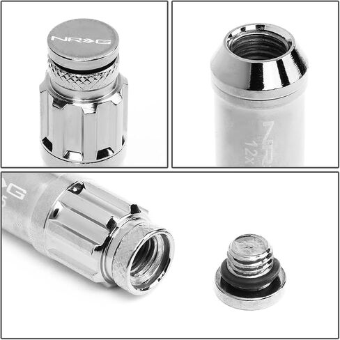 NRG Innovations LN-LS700SL-21 700 Series Steel Lug Nut مع غطاء غطاء الغبار ، 21 قطعة (5 Lug S) in Saudi Arabia