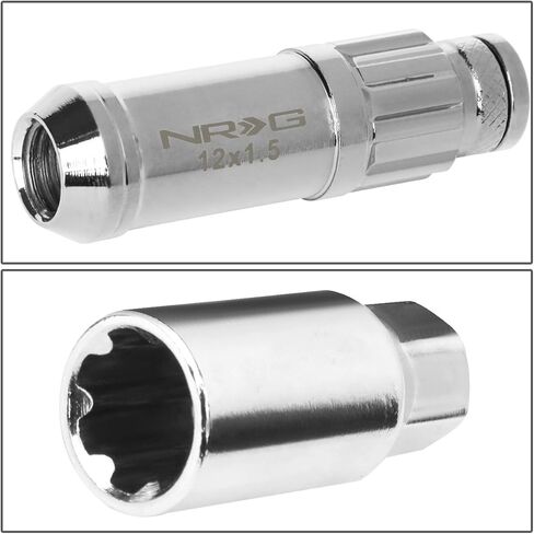 NRG Innovations LN-LS700SL-21 700 Series Steel Lug Nut مع غطاء غطاء الغبار ، 21 قطعة (5 Lug S) in Saudi Arabia