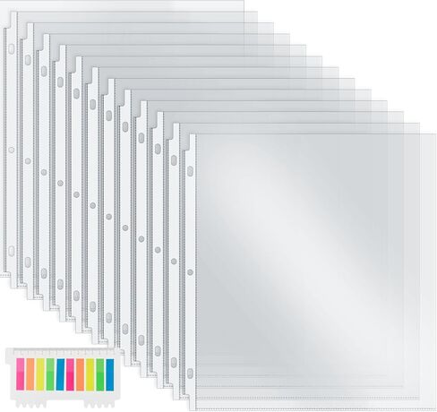 جيب مثقوب مقاس A5، وأكمام حافظة واقية 100 ورقة، واقيات مجلدات بلاستيكية 160 ميكرون، ملف جيب ورقي قوي، حرف 7 فتحات شفافة لحماية الصفحات، غطاء بلاستيكي للورق والمستندات والصور in Kuwait