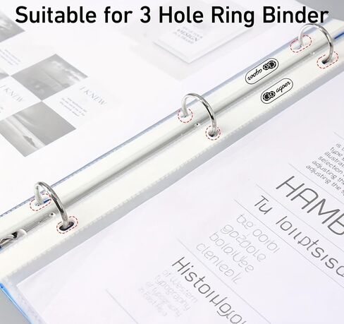 جيب مثقوب مقاس A5، وأكمام حافظة واقية 100 ورقة، واقيات مجلدات بلاستيكية 160 ميكرون، ملف جيب ورقي قوي، حرف 7 فتحات شفافة لحماية الصفحات، غطاء بلاستيكي للورق والمستندات والصور in Kuwait