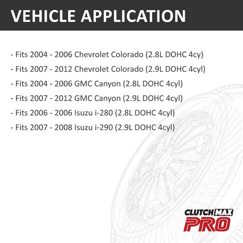 ClutchMaxPRO Performance Stage 1 Clutch Kit with Slave Cylinder Compatible with 2004-2012 Chevrolet Colorado GMC Canyon 2006 Isuzu i-280 2007 2008 i-290 2.8L 2.9L (CP04219HDWS-ST1) in Saudi Arabia