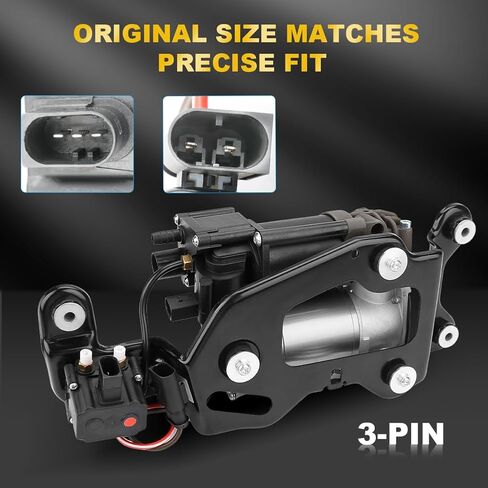 JDMON Air Ride Suspension Compressor Pump with Bracket/Valve Block/Relay Compatible with BMW X5 F15 F85 2014-2018, X6 F16 F86 2015-2019, Replace 37206850555,37206868998 in Saudi Arabia