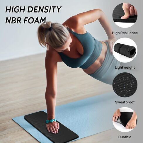 وسادة ركبة لليوجا من جيه بي إم، وسادة ركبة سميكة لليوجا، وسادة ركبة مضادة للانزلاق لليوجا وتمارين الأرضية، وسادة ركبة لليوجا والبيلاتس واللياقة البدنية والتمرين والتخييم (24 بوصة × 10 بوصة × 0.6 بوصة) in Kuwait