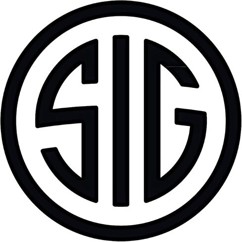 SIG Secal - ألوان متعددة - (2x2 أسود) - ملصق مصد سيارة فينيل ، بندقية ، شاحنة ، نافذة ، دراجة نارية ، خوذة ، مصد ، كمبيوتر محمول in Kuwait