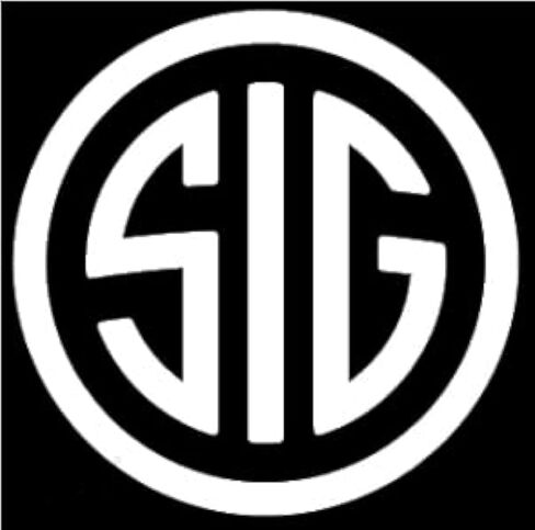 SIG Secal - ألوان متعددة - (2x2 أسود) - ملصق مصد سيارة فينيل ، بندقية ، شاحنة ، نافذة ، دراجة نارية ، خوذة ، مصد ، كمبيوتر محمول in Kuwait