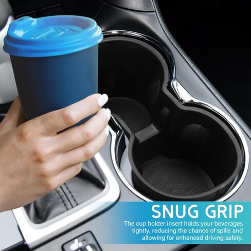 حامل كأس وحدة التحكم المركزية للسيارات المدمجة ، وملحقات سيارة TPE غير المقاومة للانزلاق والماء ، واستبدال صندوق تخزين وحدة التحكم المركزية المتوافقة مع طرز Y/3 (أسود) in Kuwait