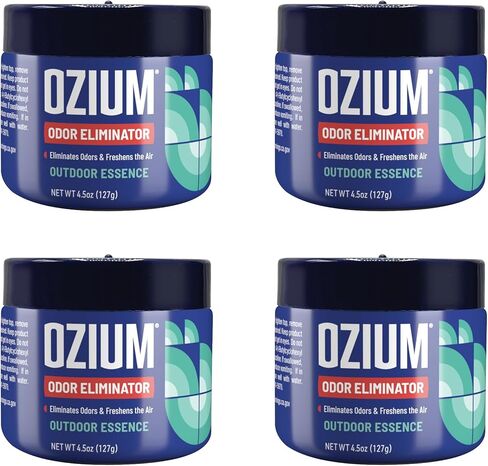 Ozium 4.5 Oz. Odor Eliminating Gel for Homes, Cars, Offices and More, Outdoor Essence, 4 Pack in Kuwait
