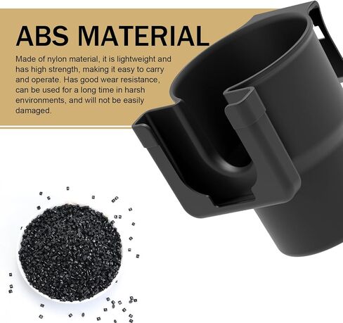 Car Cup Holder Expander, PP Plastic Seat Back Door Side Cell Phone Drink Holder, Back Hanging Mounted Multi-functional Auxiliary Travel Accessory, Universal Fit for Most Cars (Black) in Saudi Arabia