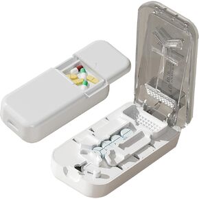 قاطع حبوب منع الحمل الدقيق مع دليل توسيط - تقسيم الكمبيوتر اللوحي متعدد الزوايا لمدة 1/2 ، 1/3 و 1/4 ، تشمل مقصورة الكسارة والتخزين (الأخضر) in Kuwait