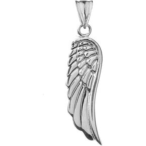 Claddagh Gold Bold Sterling Silver Angel Wing Charm Pendant in Saudi Arabia