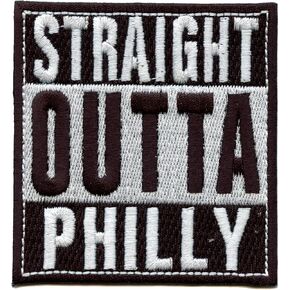 مستقيم Outta Philly Progroidered الحديد على التصحيح in Kuwait