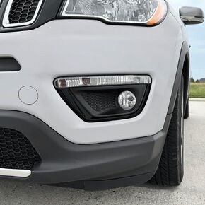 SlickMod Chrome Delete Blackout Vinyl Overlay for 2017-2021 Jeep Compass Foglight Trim (Matte Black) in Kuwait