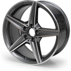 Car rims 18 inch, 18" x 8.5" Aluminum Wheel Rim, 45 Offset, 5x112 Bolt Pattern, Process the grey replacement rims, For 2014-2016 BZ B250 CLA250 Car Rim US (Qty 1) in Saudi Arabia