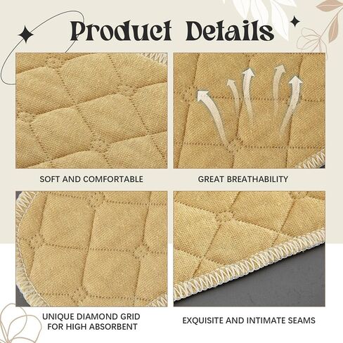 Toulite 10 Pcs Cotton Bra Liners Boob Sweat Pads 3 Layer Rectangle Under Bra Pads Sweat Liners for Women Sweating Supplies in Saudi Arabia