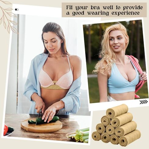 Toulite 10 Pcs Cotton Bra Liners Boob Sweat Pads 3 Layer Rectangle Under Bra Pads Sweat Liners for Women Sweating Supplies in Saudi Arabia