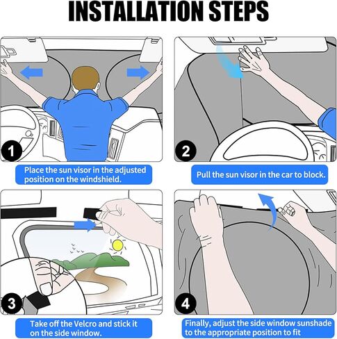 2pcs Semi Truck Side Window Sun Shade for Freightliner Volvo VNL International Trucks RV,Interior UV Protection Truck Side Window Shade semi Truck Accessories Keep Your car Cool. in Kuwait