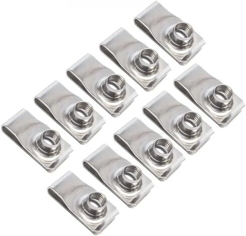10pcs 304 Stainless Steel U Clips Compatible With M4 M5 M6 M8 Reed Nut Leaf Spring Nuts For Automotive Use(M8) in Kuwait