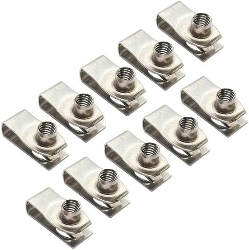 10pcs 304 Stainless Steel U Clips Compatible With M4 M5 M6 M8 Reed Nut Leaf Spring Nuts For Automotive Use(M8) in Kuwait