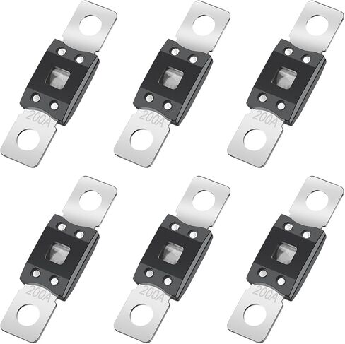 LinkStyle 6pcs Mega Fuse 200amp ، High Current 200A 58V Bolt-On AMG Fuse for Automotive ، Truck ، Industrial Equipment ، Marine ، RV in Kuwait