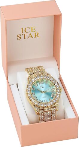 Techno Pave Womens 44mm Iced Solitaire Pzel Watch in Kuwait