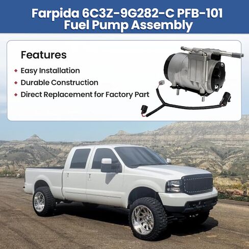 6C3Z-9G282-C PFB-101 Fuel Pump Assembly Fits for Ford F250 F350 F450 F550 Super Duty 6.0L V8 2003-2007, Fits for Ford Excursion 2003-2005, Powerstroke Diesel Fuel Pump Assembly Replace PFB93 in Saudi Arabia