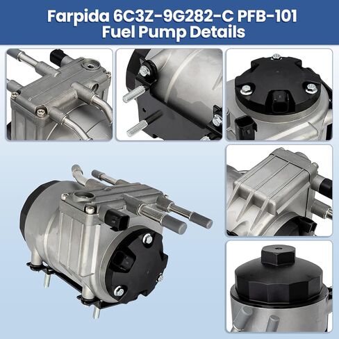 6C3Z-9G282-C PFB-101 Fuel Pump Assembly Fits for Ford F250 F350 F450 F550 Super Duty 6.0L V8 2003-2007, Fits for Ford Excursion 2003-2005, Powerstroke Diesel Fuel Pump Assembly Replace PFB93 in Saudi Arabia