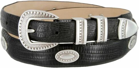 Black Mesa Italian Calfskin Genuine Leather Designer Dress Conchos Belt in Saudi Arabia