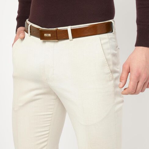 Men's Profile Leather Belt, Wrinkle-free Genuine Leather, Everyday wear 35mm width in Saudi Arabia
