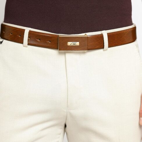 Men's Profile Leather Belt, Wrinkle-free Genuine Leather, Everyday wear 35mm width in Saudi Arabia