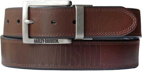 Harley-Davidson Men's Traditional H-D Reversible Leather Belt - Black/Brown in Saudi Arabia