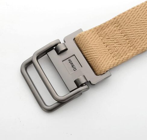 Plus Size 39-75'' Mens Belt Double Ring Canvas Web Fabric Belt Casual Work Tactical Black in Saudi Arabia