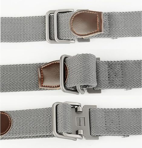 Plus Size 39-75'' Mens Belt Double Ring Canvas Web Fabric Belt Casual Work Tactical Black in Kuwait