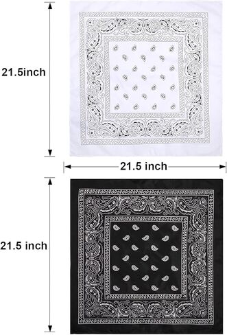 Janmercy 6 Sets Cowboy Hat and Paisley Bandana DIY Cowgirl Hat for Women Men Halloween Costume Party in Saudi Arabia