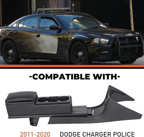 ECOTRIC Center Console Kit Compatible with 2011-2020 Dodge Charger Police w/Mini Cup Holder Plate and Trim Set (You Will Receive Two Packages) in Saudi Arabia