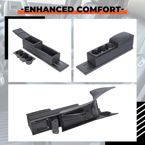 ECOTRIC Center Console Kit Compatible with 2011-2020 Dodge Charger Police w/Mini Cup Holder Plate and Trim Set (You Will Receive Two Packages) in Saudi Arabia
