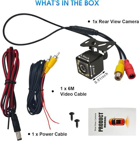 الكاميرا الاحتياطية للسيارة ، سيارات الدفع الرباعي ، RV ، Truck & Trailer - لوحة ترخيص Mount Real View Camera | 140 ° زاوية واسعة | 12 LED LEG LIGHT VISION | مساعدة مواقف السيارات العالمية المقاومة للماء in Kuwait