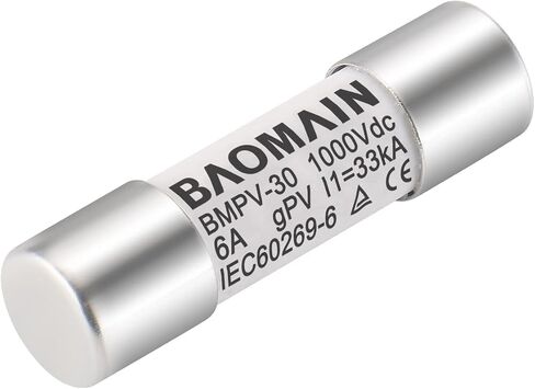 Baomain Solar PV Fuse, gPV Type Fuse Link PV-30 10 X 38 mm,3A 1000V DC,33kA, CE Listed Pack of 10 in Saudi Arabia