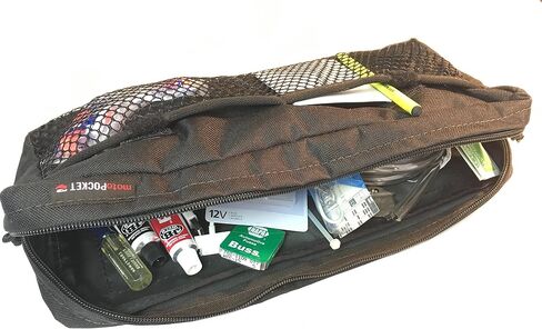 Moto Pockets MotoRcycle Paryier/Side Case Lid Bag ، 14 "× 6" 2.75 لتر ، التثبيت السريع ، مصنوع في الولايات المتحدة الأمريكية in Kuwait