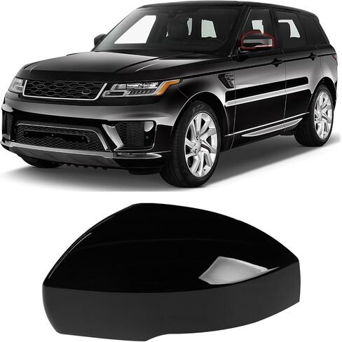 Moonlinks Compatible Range Rover/Sport/LR4/Discovery Side Mirror Cover Replacement 2013-2020, Glossy Black Left Driver Side Clip-on Mirror Cap WITH Turn Signal, Replace for LR035092 in Saudi Arabia