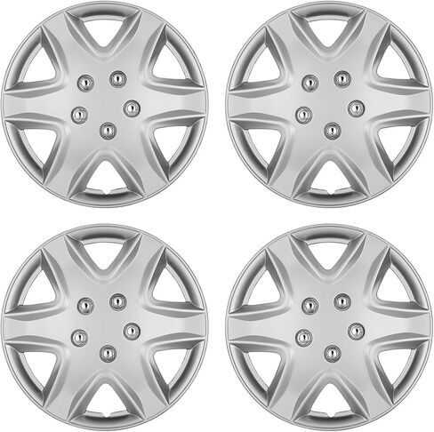 مجموعة غطاء عجلة Roxx من 4 ، 15 بوصة Hubcaps Universal لـ Car Truck SuV ، وملحقات غطاء الحافة العجلة على غطاء إطارات عجلات ما بعد البيع تلقائيًا (أسود وأحمر 5083-BRB-15) in Saudi Arabia
