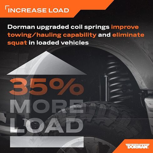 Dorman 929-933 Rear Heavy Duty Coil Spring Upgrade - 35 Percent Increased Load Handling Compatible with Select Ram Models, 1 Pair in Saudi Arabia