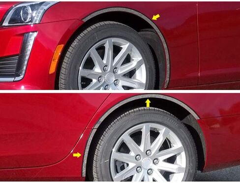 6p Chrome Fender Trim W/Gasket Long Fit لـ Cadillac CTS 2014-2019 in Saudi Arabia