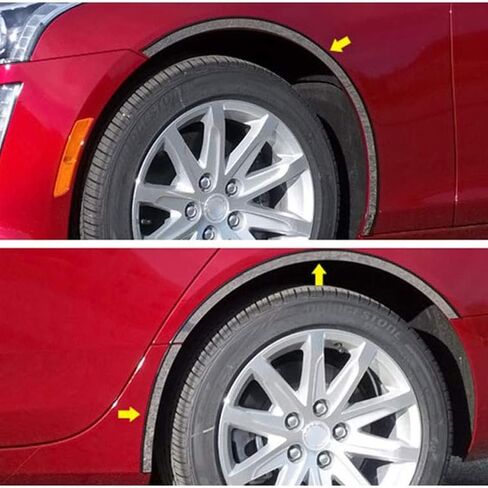 6p Chrome Fender Trim W/Gasket Long Fit لـ Cadillac CTS 2014-2019 in Saudi Arabia